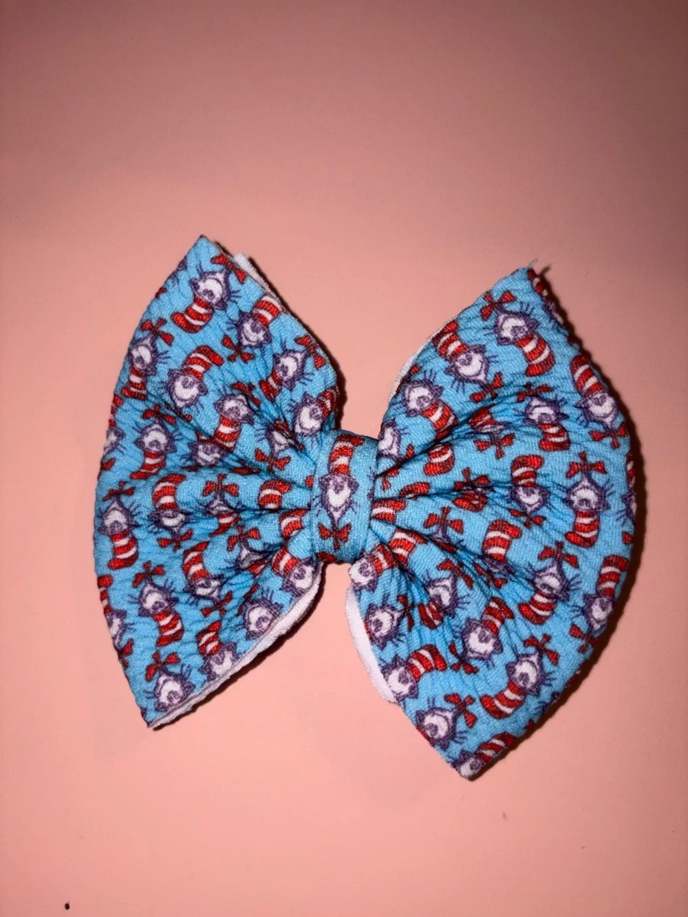 Dr. Seuss Hair Bow w/ alligator clip